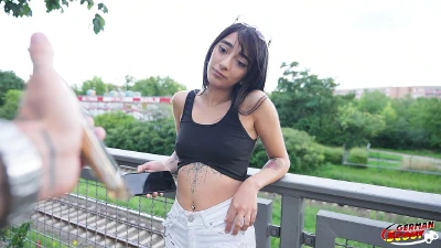 GERMAN SCOUT - Petite Latina Teen Lunita Galactica Pick Up For No Condom Casting Fuck
